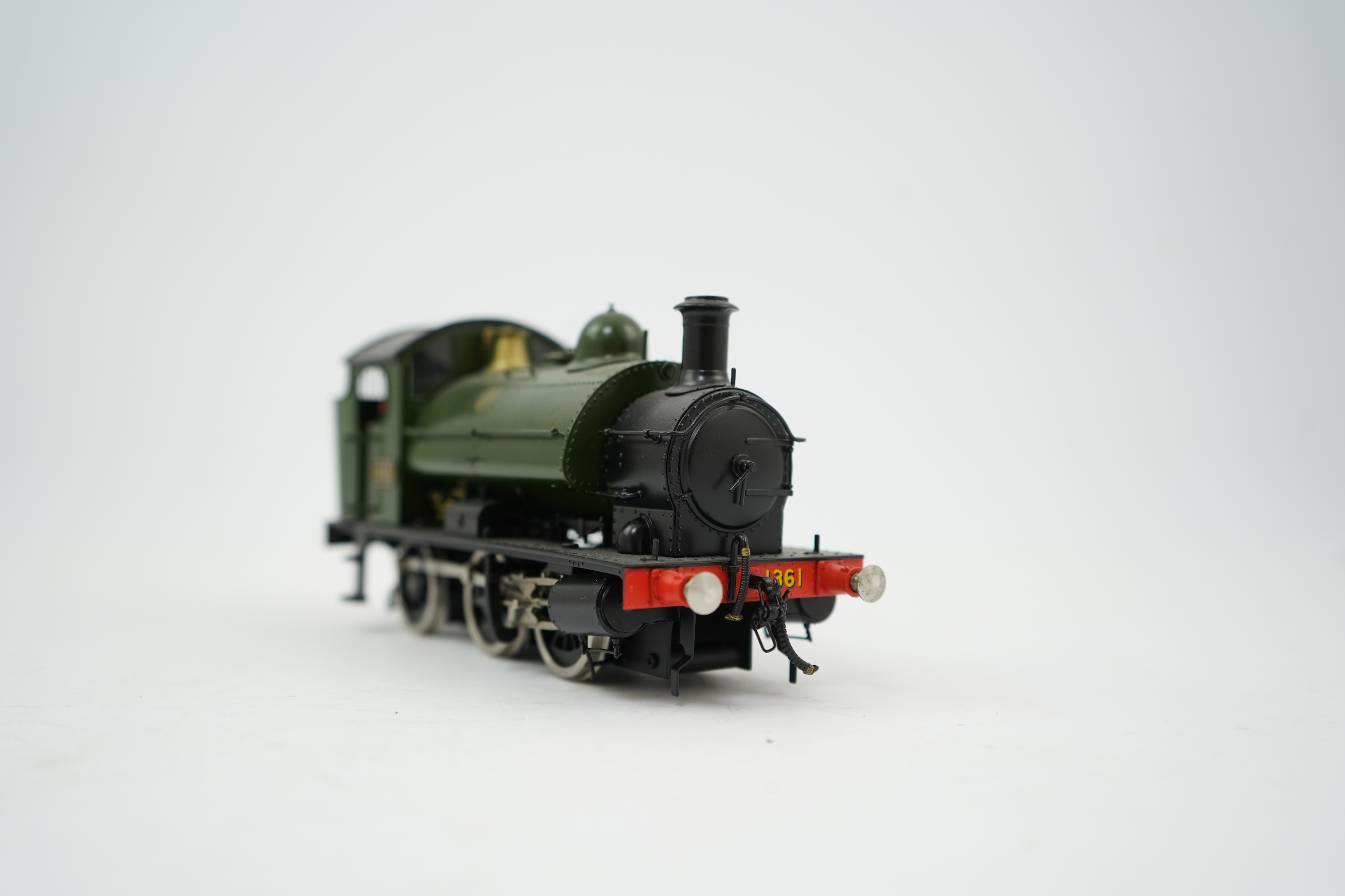 An 0 Gauge Tower Models, Blackpool, made in Sancheng China, model of GWR 1361 Class, 1361, 0-6-0ST locomotive, powered for two rail operation.
